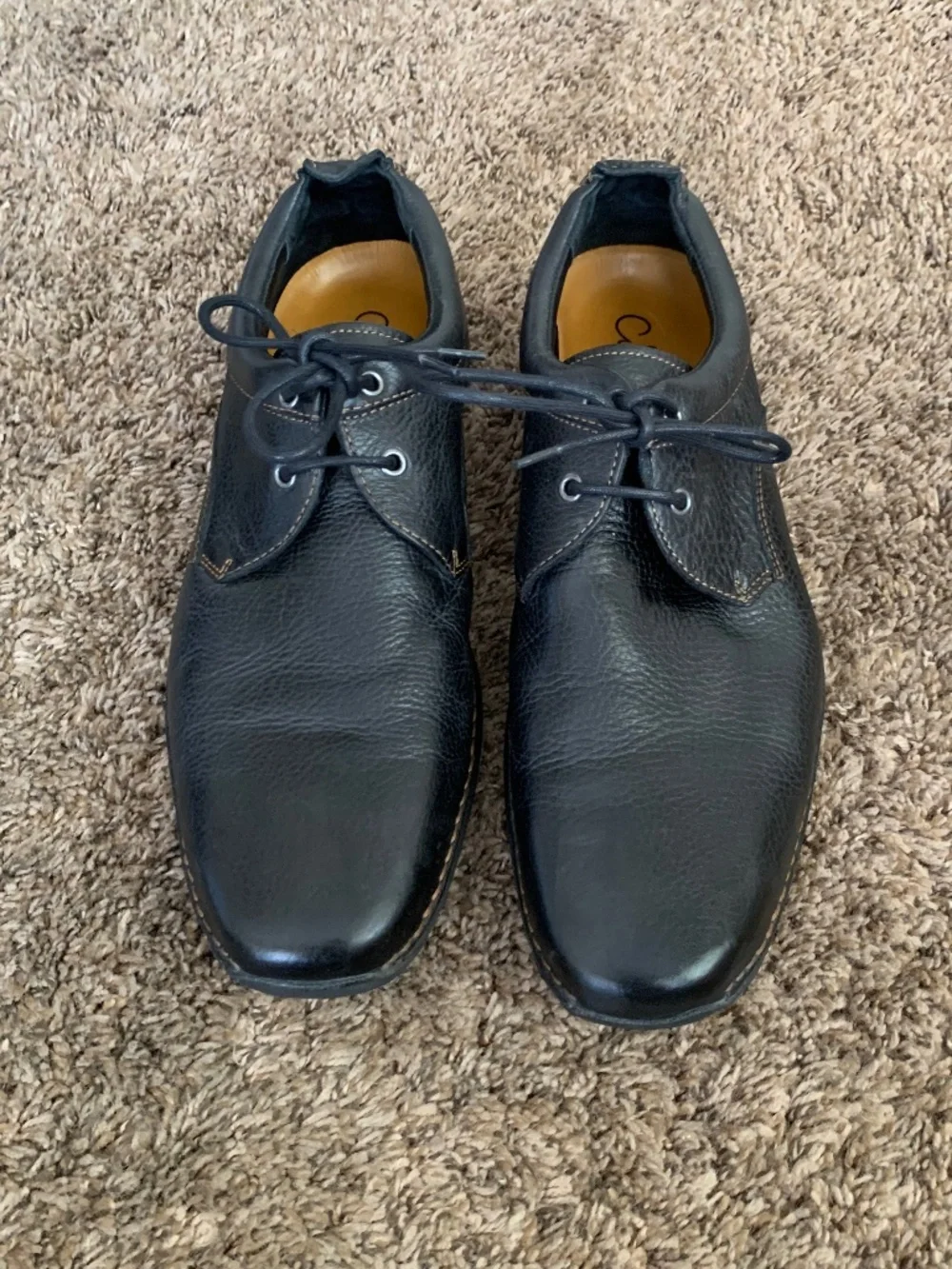Cole Haan Black Pebble Leather Oxford Casual Shoes 10.5 Classic